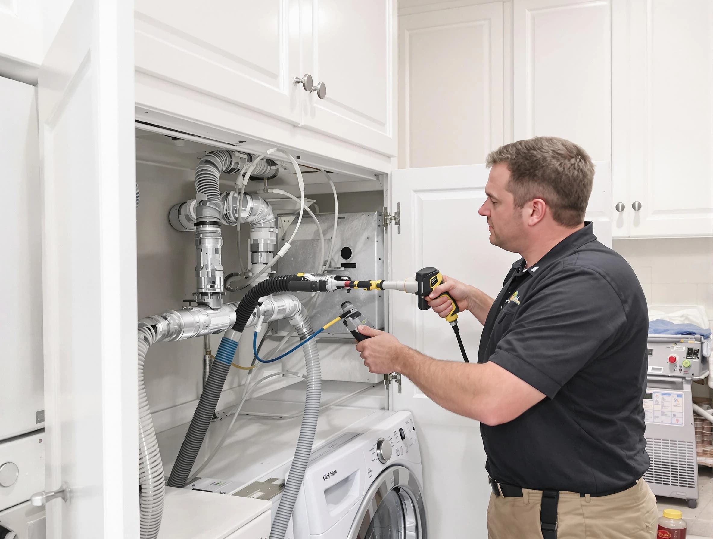 Mountain Brook Dryer Vent Cleaning professional removing severe blockage from a clogged dryer vent in Mountain Brook