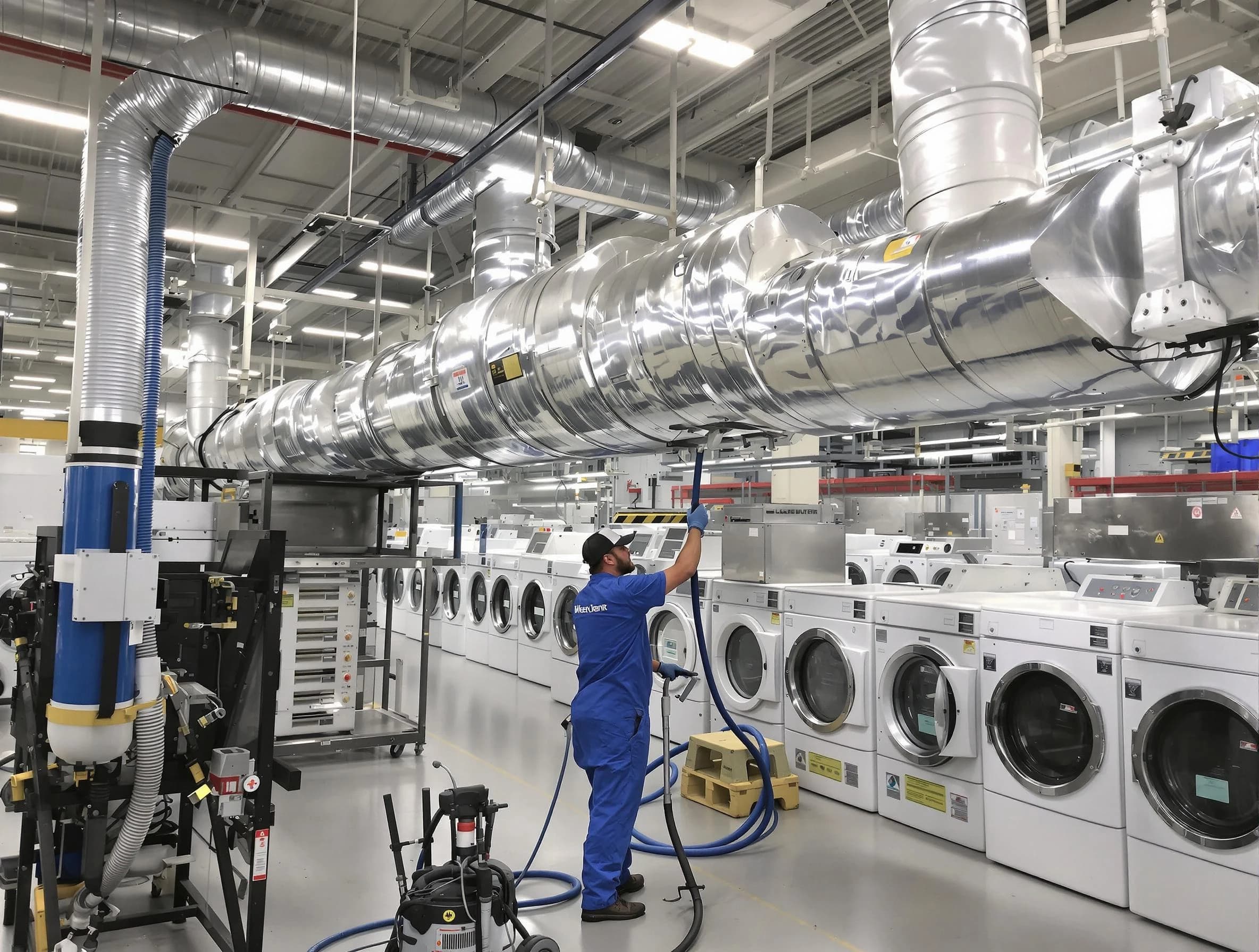 Mountain Brook Dryer Vent Cleaning team performing heavy-duty industrial dryer vent cleaning in Mountain Brook